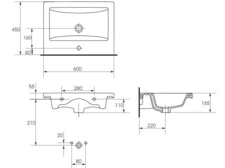 Тумба под раковину Corozo Денвер SD-00000530 60х40 напольная цвет белый