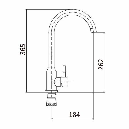 Смеситель для кухни Fashun A54009 на мойку сатин