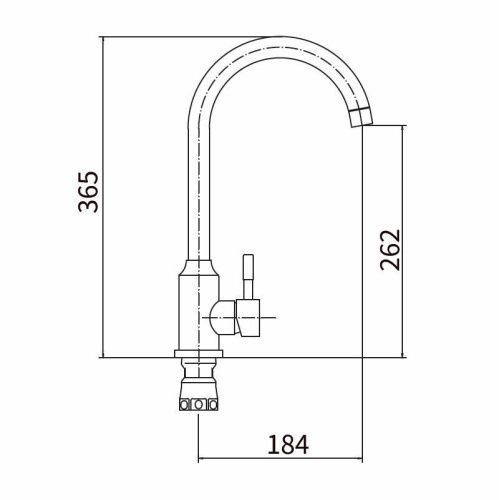 Смеситель для кухни Fashun A54009 на мойку сатин - фото 3