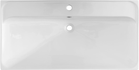 Раковина керамическая Aquanet Flash 00333269 92х47 полувстраиваемая цвет белый 1 отверстие под смеситель