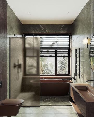 Душевая перегородка Maybah Glass MGD-697-2у 80х195 стекло тонированное профиль бронза