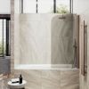 Душевая шторка на ванну Maybah Glass MGV-612-2 60х140 стекло тонированное профиль бронза ориентация универсальная