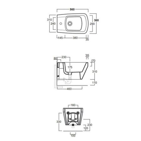 Биде подвесное Simas Baden Baden BB19bi matt*1 цвет белый