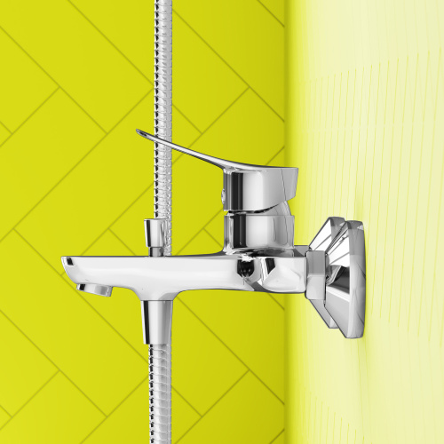 Смеситель для ванны и душа Dorff Norma D1010000 настенный хром без термостата - фото 4