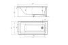 Ванна акриловая Timo RITTA RITTA1880 180х80 пристенная прямоугольная без каркаса