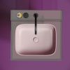 Раковина из сантехнического фарфора Ceramica Nova ELEMENT CN6052MP 50х40 накладная цвет розовый без отверстий под смеситель