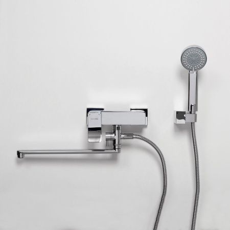 Смеситель для ванны и душа Wasserkraft Aller 1060 1062L настенный хром