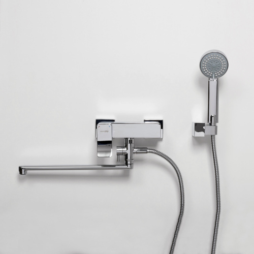 Смеситель для ванны и душа WasserKRAFT Aller 1060 1062L настенный хром - фото 5