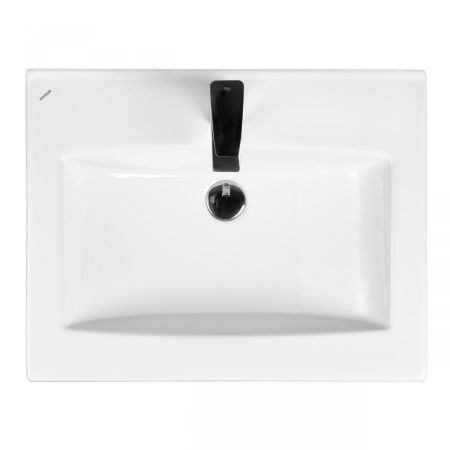 Раковина керамическая Onika Элина 1WH501606 60х50 накладная цвет белый 1 отверстие под смеситель