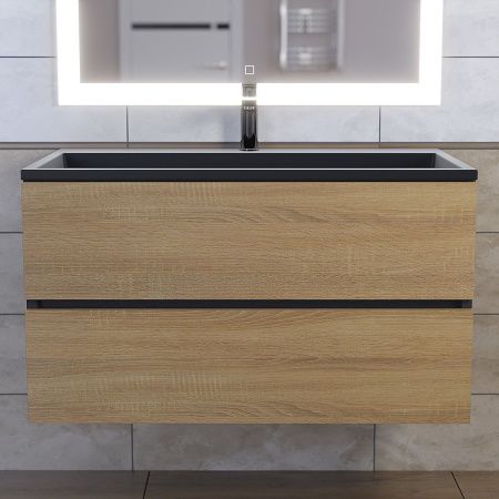 Тумба под раковину Uperwood Barsa 2937205253 90х50 подвесная цвет коричневый