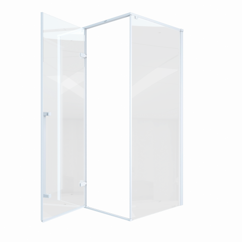 Душевой уголок Cerutti SPA C1AW 120х90 стекло прозрачное профиль белый - фото 3