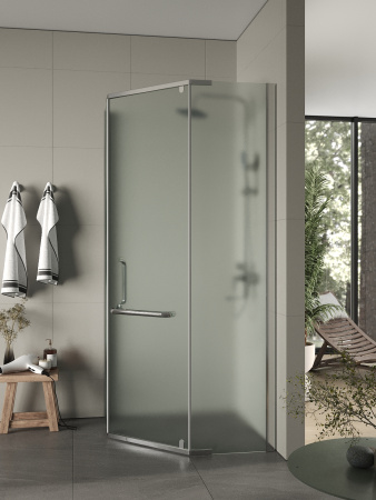 Душевой уголок Agger A03-090MCR/G 86х86 стекло матовое профиль хром глянцевый без поддона