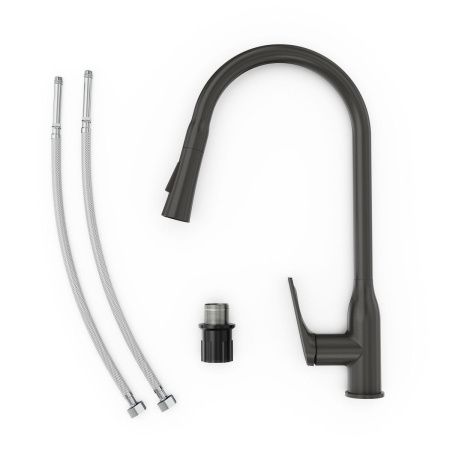 Смеситель для кухни Tokito MITSUISHI TOK-MIT-1013GM на мойку вороненая сталь