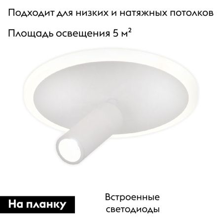 Настенно-потолочный светильник Escada 20046led 20046SMA/01LED WH