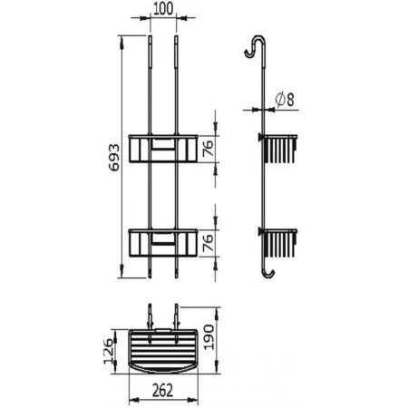 Полка для душевой кабины Langberger Accessories 70164