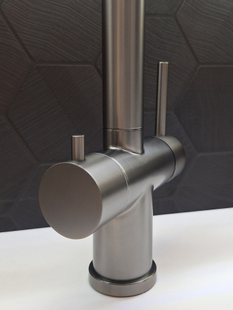 Смеситель для кухни AltroBagno Flusso AltroBagnoFlusso050203GM на мойку оружейная сталь