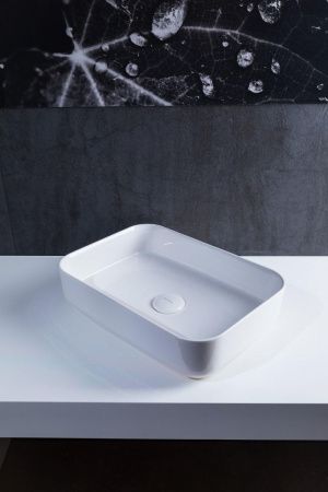 Раковина керамическая Allen Brau Fantasy 4.11021.20 50х40 накладная цвет белый без отверстий под смеситель