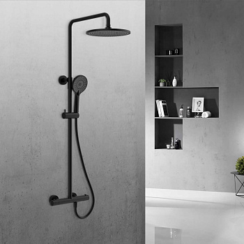 Душевая стойка Vincea Esse VSFS-1E0TMB настенная цвет черный