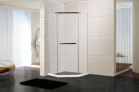 Душевой уголок Cerutti SPA CHIKA ZP101T 100х100 стекло прозрачное профиль хром без поддона