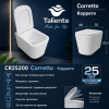 Унитаз подвесной Taliente Correto CR25200 белый с сиденьем микролифт безободковый душевой смыв