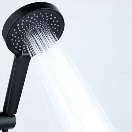 Душевая стойка Bond Cube B03-9588 настенная цвет черный матовый