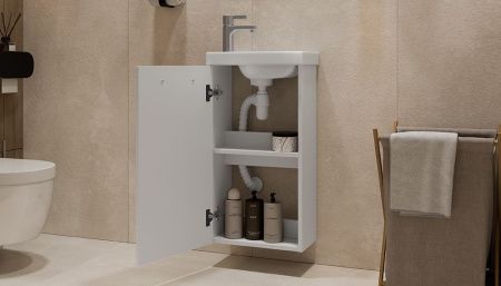 Тумба под раковину Velvex ESTEA tpEST.40.1D.233 40х20 подвесная цвет белый