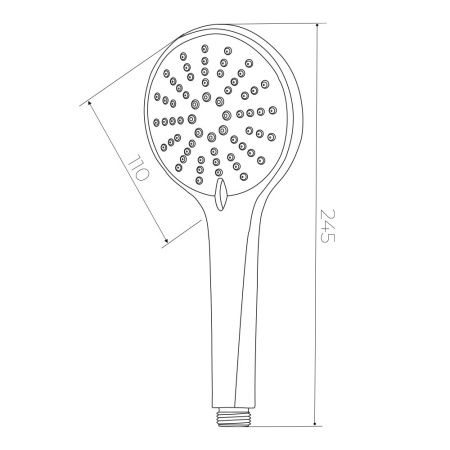 Душевая лейка WesnaArt LD053 цвет хром