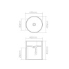 Раковина керамическая Dea Design Pedestal Basin DD2013 400 18 40х40 напольная цвет белый без отверстий под смеситель