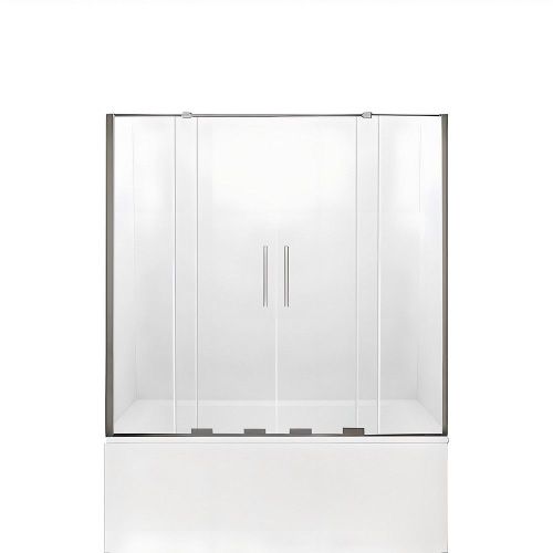 Душевая шторка на ванну New Trendy SMART EXK-4108 180х150 стекло прозрачное профиль хром ориентация универсальная