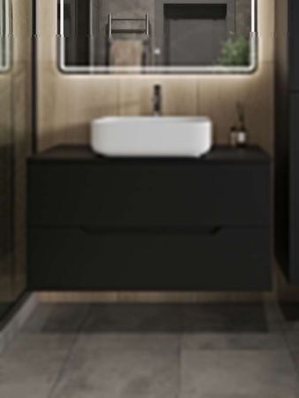 Тумба с раковиной Orange Line Li-100TubMDF+B05-500W 100х50