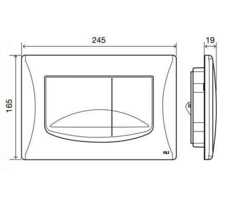 Инсталляция + кнопка смыва для подвесного унитаза Oli OLI 80 300572mRI00