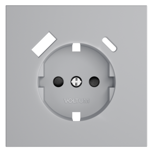 Накладка для розетки с заземлением и защитными шторками, с USB A+C VOLTUM S70 VLS001016 - фото 2