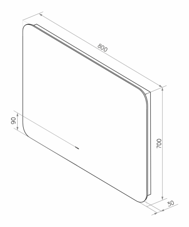 Зеркало с подсветкой Misty Зеркала (сенсорные) АДХ-02-80/70-14 80х70 подвесное