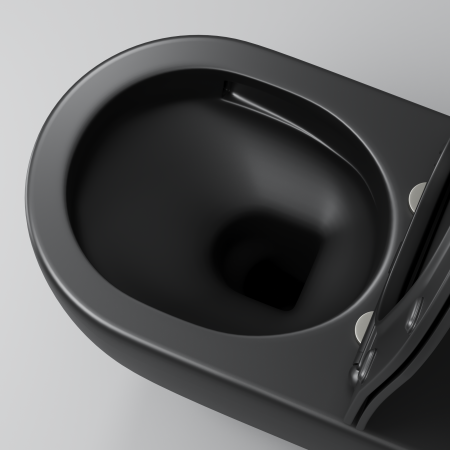 Унитаз подвесной Grossman Торнадо GR-4411BMSQ черный матовый с сиденьем микролифт безободковый смыв торнадо