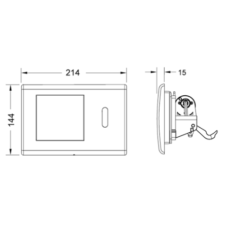 Клавиша смыва для унитаза инфракрасная Tece TECEplanus 9240351 цвет хром