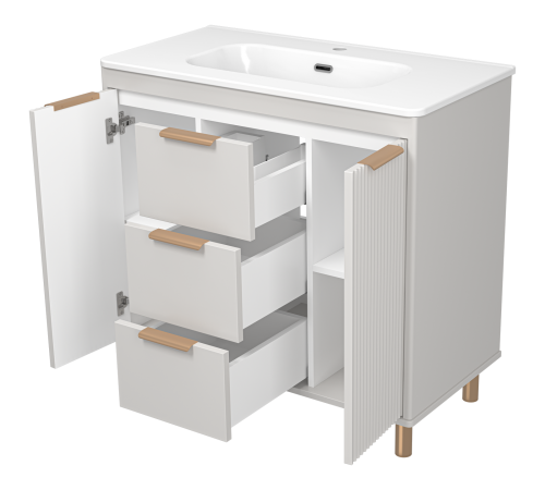 Тумба под раковину Brevita Risacca RIS-06090-0342Я 90х46х74 - фото 4