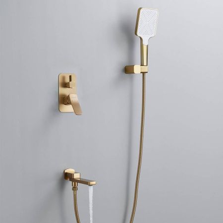 Душевая система Shevanik S9935G встраиваемая в стену цвет золото