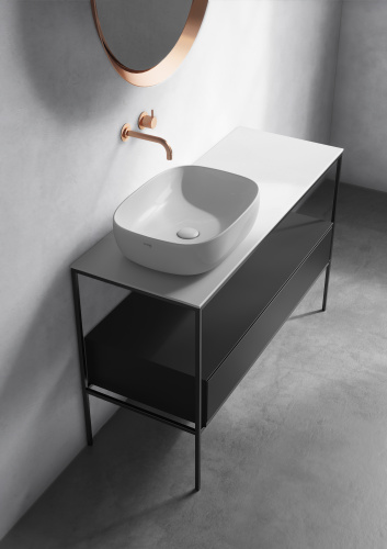 Раковина из сантехнического фарфора Galassia Dream 7301 50х38 накладная цвет белый без отверстий под смеситель - фото 2