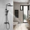 Душевая стойка Shevanik S4226H настенная цвет черный