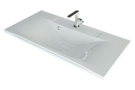 Раковина из искусственного камня Uperwood Elen 291120425 90х40 полувстраиваемая цвет белый