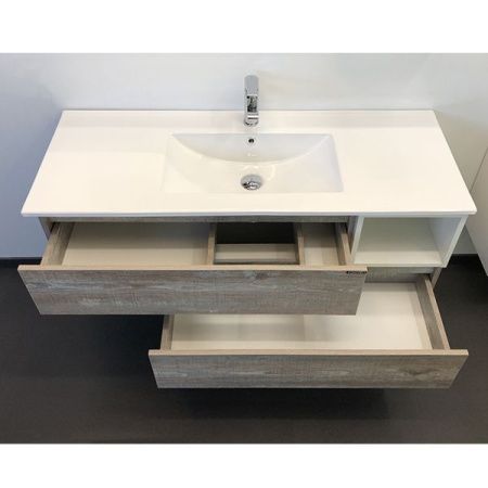 Тумба с раковиной Comforty Турин 00-00013939CF 120х50 подвесная цвет серый