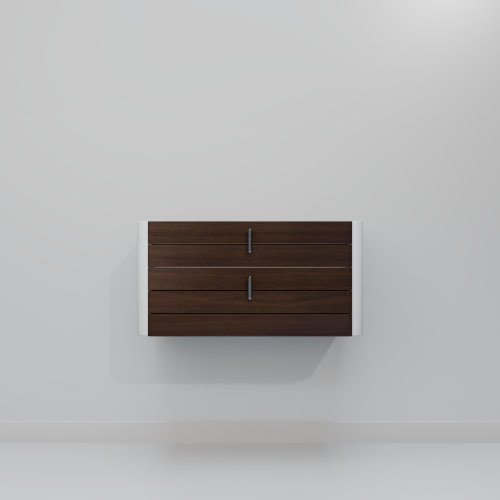 Тумба под раковину ArtDecco Gabriella (Габриелла) AGB08W24S000 80x45x40 подвесная цвет черный орех - фото 4