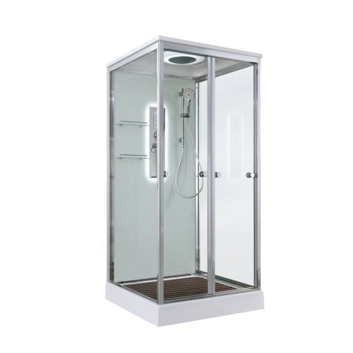 Душевая кабина AvaCan V V2010LED 100х100 квадратная с крышей ориентация универсальная