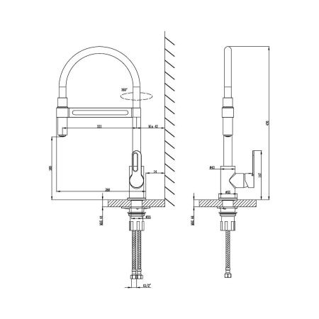 Смеситель для кухни LeMark Soul LM6006C на мойку хром