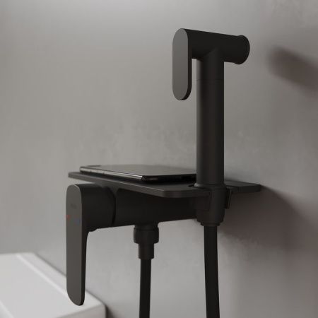 Гигиенический душ со смесителем Iddis Axes AXEBLSHi08 черный