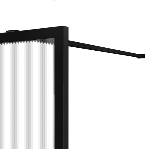 Душевая перегородка Vincea Walk in HP Art VSW-1HP900FLB 90х200 стекло рифленое профиль черный матовый - фото 5