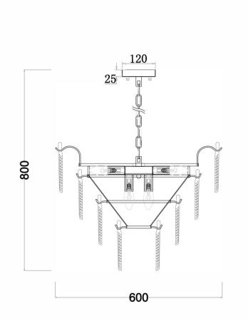 Люстра подвесная Freya Hloya FR5143PL-09G