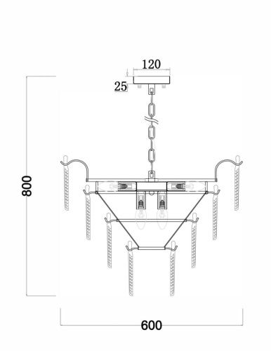 Люстра Freya Hloya FR5143PL-09G - фото 4