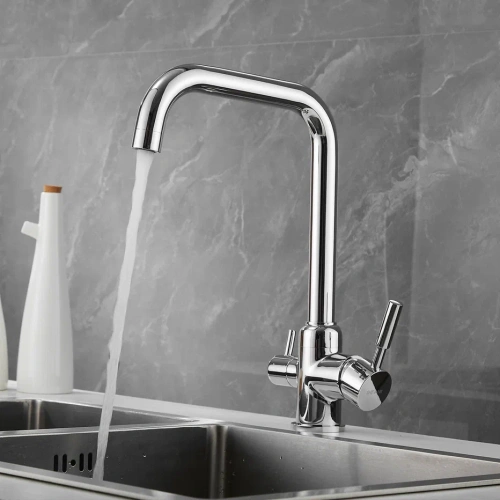 Смеситель для кухни Shevanik S268 на мойку хром - фото 5