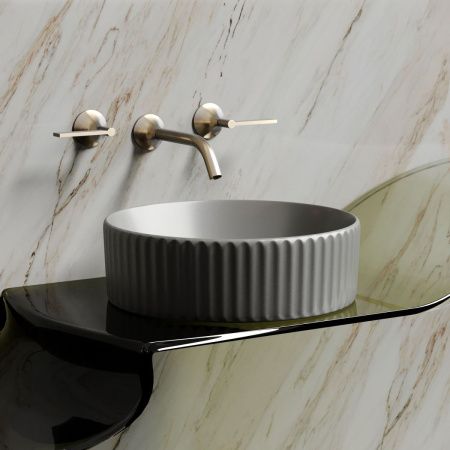 Раковина из сантехнического фарфора Ceramica Nova ELEMENT CN6057MH 40х40 накладная цвет черный без отверстий под смеситель